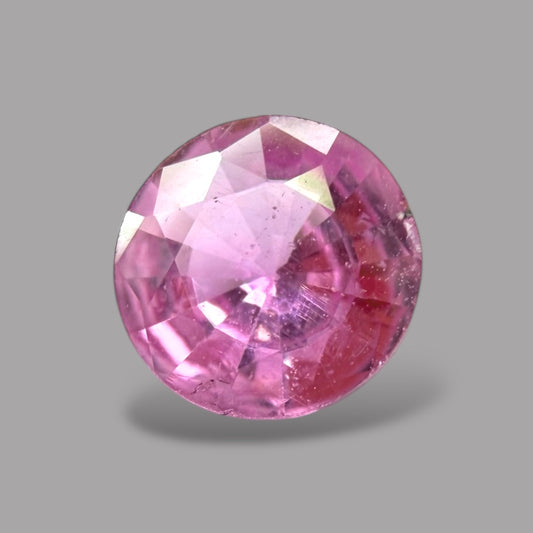 Round Cut Shape in Pink Sapphire Gemstone 0.44 Carats & 5 mm Size