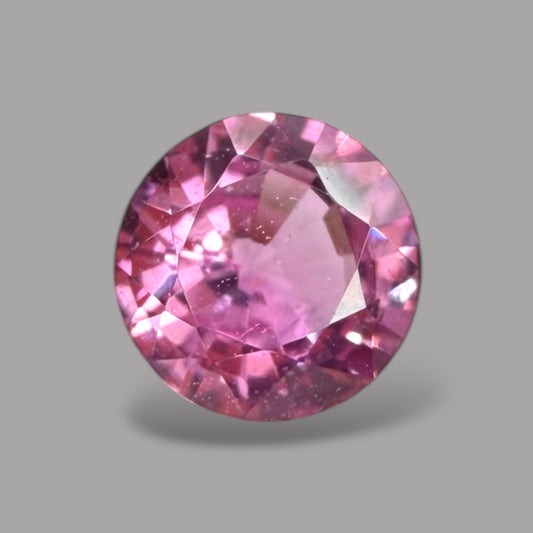 Round Cut Shape in Pink Sapphire Gemstone 0.52 Carats & 4.7 mm Size
