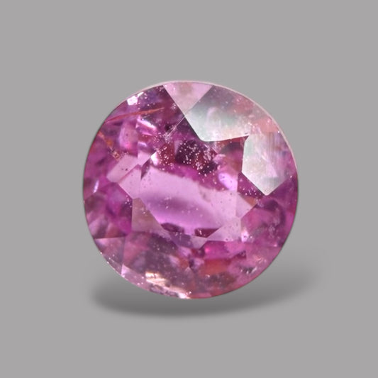 Round Cut Shape in Pink Sapphire Gemstone 0.65 Carats & 4.5 mm Size