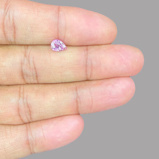 Pear Shape in Pink Sapphire Gemstone 0.84 Carats & 7.1 x 5.1 mm Size