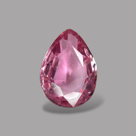 Pear Shape in Pink Sapphire Gemstone 0.88 Carats & 7 x 5.1 mm Size