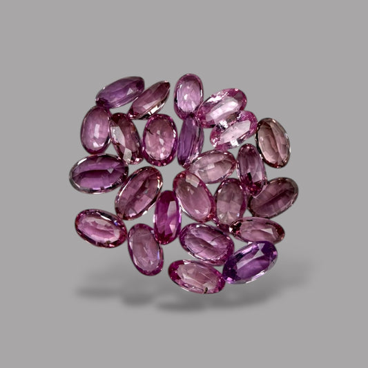 Pink Sapphire Natural Stone Oval Cut Carats 5 x 3 mm in (Total 6.82 Carats)