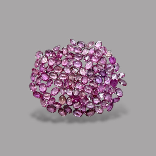 Pink Sapphire Natural Stone Oval Cut 20.38 Carats 4 x 3 mm in Total
