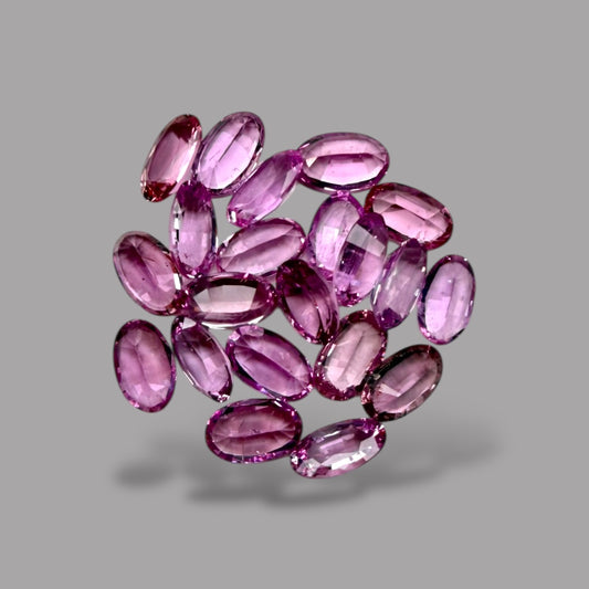 Pink Sapphire Natural Stone Oval Cut 5.48 Carats 5 x 3 mm in Total
