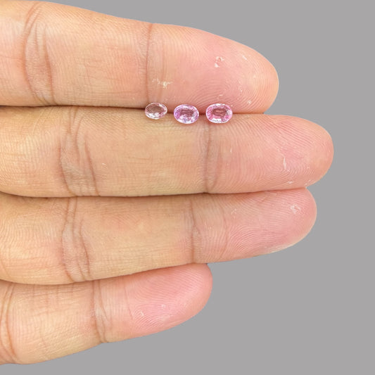 Natural Pink Sapphire Stone From 2mm - 7mm Size Price Per 7.74 Carats
