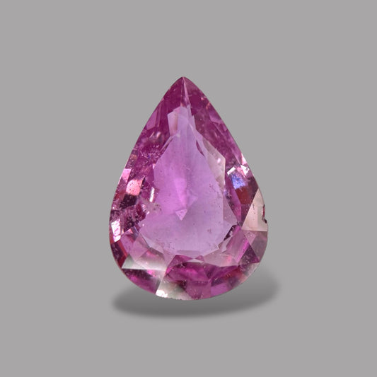 Pear Shape in Pink Sapphire Gemstone 0.79 Carats & 7.3 x 5.2 mm Size