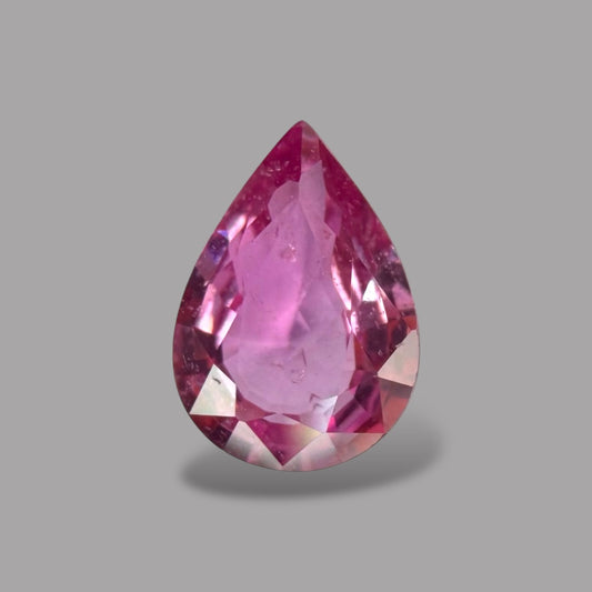 Pear Shape in Pink Sapphire Gemstone 0.78 Carats & 7.2 x 5.1 mm Size