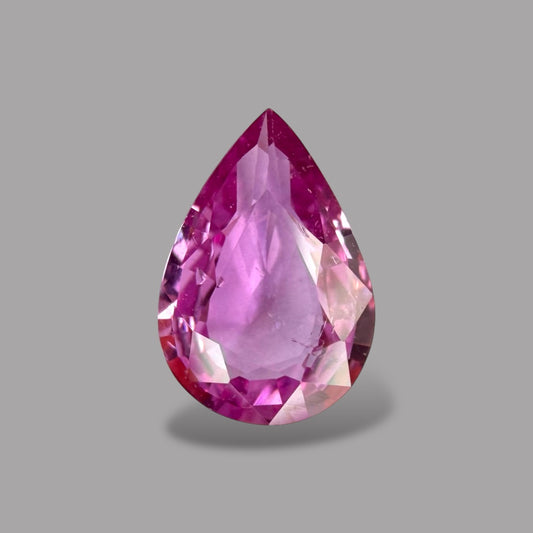 Pear Shape in Pink Sapphire Gemstone 0.79 Carats & 7.5 x 5.2 mm Size