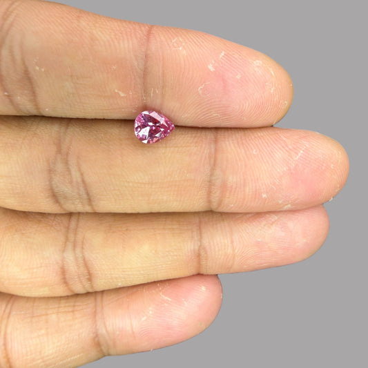 Pear Shape in Pink Sapphire Gemstone 1.03 Carats & 6.9 x 5.6 mm Size