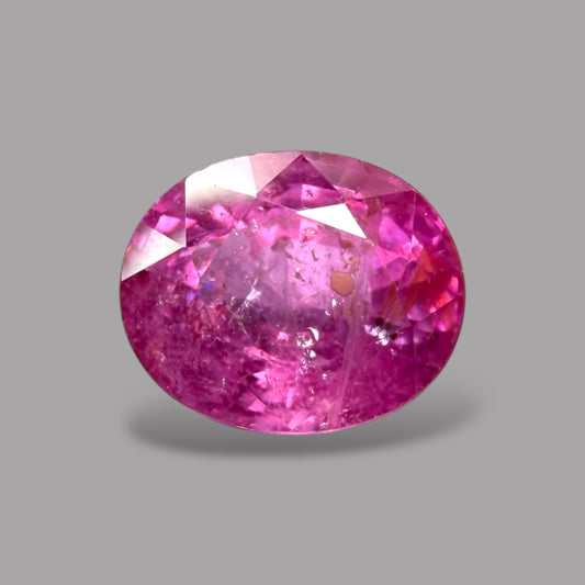 Oval Shape in Pink Sapphire Gemstone 1.33 Carats & 6.5 x 5.4 mm Size