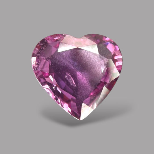 Heart Shape in Pink Sapphire Gemstone 0.95 Carats & 6.5 x 6.8 mm Size