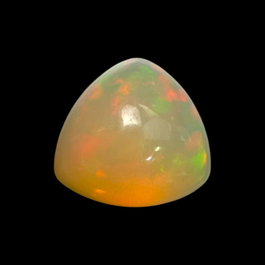 Natural LightYellow Ethiopian Opal Stone 3.31 Carats Pear Cabochon Shape 11..6 x 11.3 x 6.5 mm