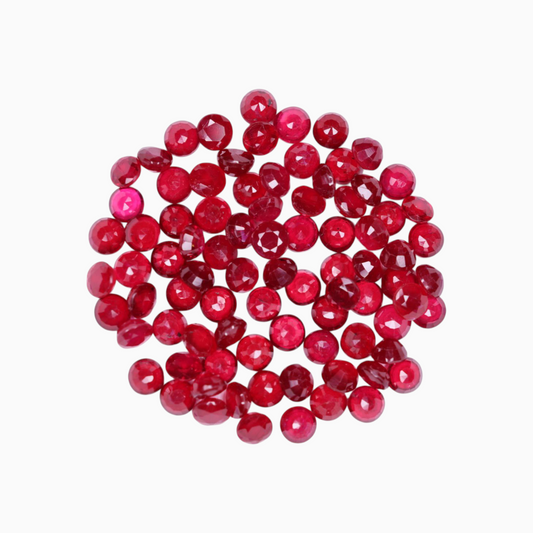 Pink Ruby For Sale 16.30 Carats in Total Round Shape 3mm Size