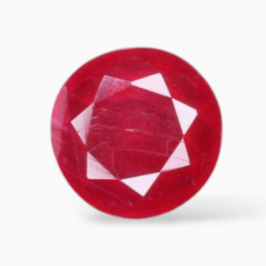Pink Ruby Gemstone In Round Shape 0.62 Carats 5mm Size