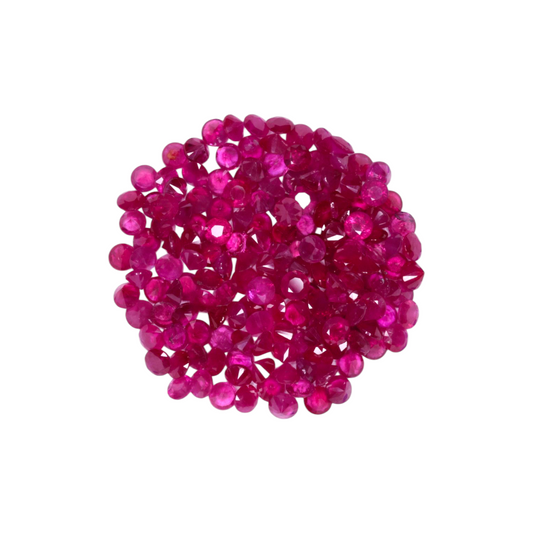 Pink Ruby Round Shape 33.77 Carats 3.5mm Size