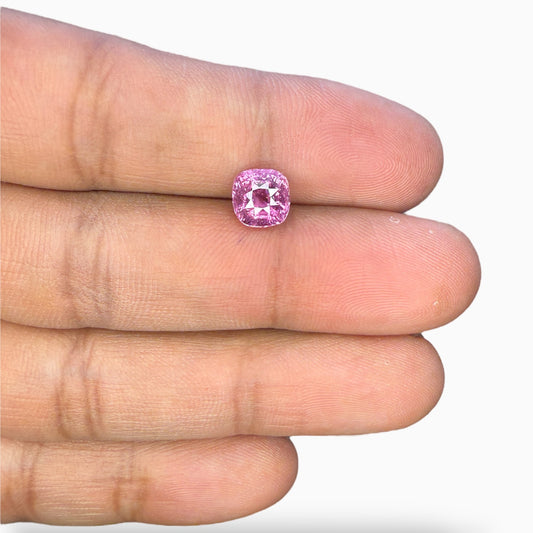 Pink Sapphire Cushion Cut 2.51 Carats 7.10x6.99x5.49 mm From Srilanka