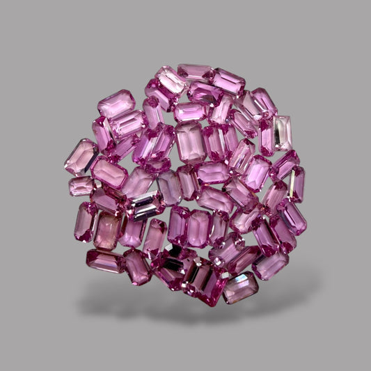 Pink Sapphire Natural Stone Emerald Cut Carats 5 x 3 mm in (Total 20 Carats)