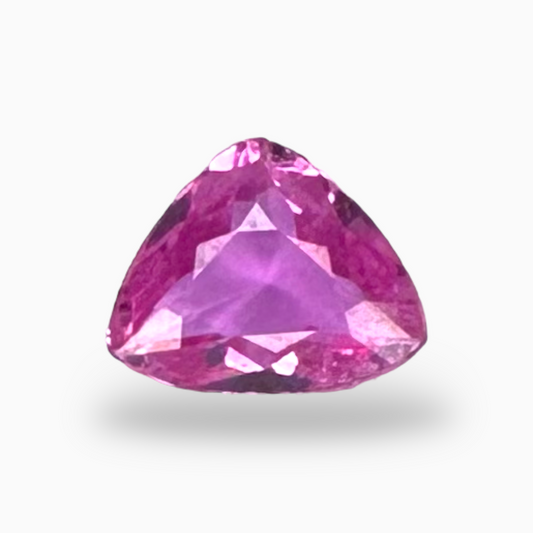 Pink Sapphire Natural Stone Trilliant Cut 0.73 Carats 7×6 mm