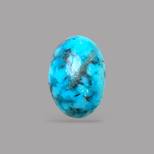 Pure Turquoise Stone 3.18 Carats 11.3 x 7.6 x 5 mm in Oval