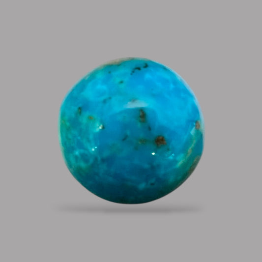 Raw Turquoise Stone 25.87 Carats 17 x 12 mm in Round
