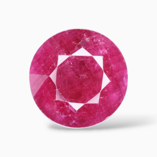 Real Ruby For Sale Round Shape 3.08 Carats 8mm Size