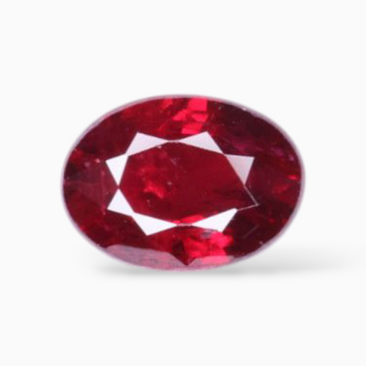 Real Ruby Mozambique For Sale In Oval Shape 0.75 Carats 6.6x4.8mm Size