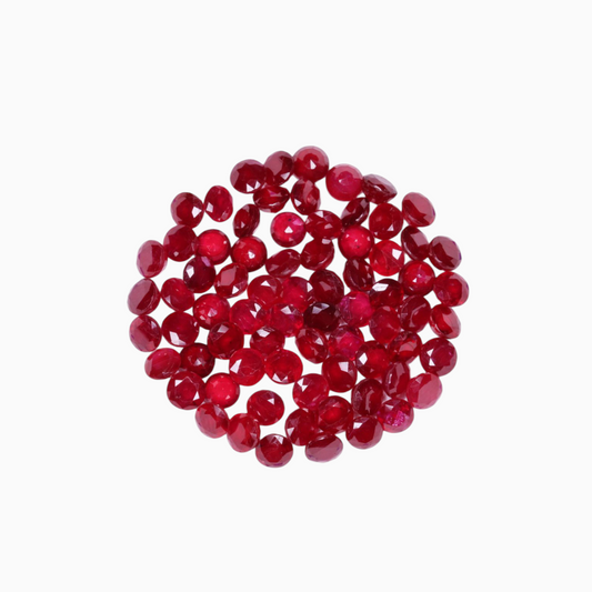 Loose Rubies For Sale Round Shape 27.50 Carats Mix Size
