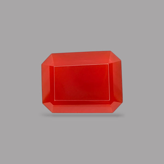Red Agate Stone 11.01 Carats Emerald Cut
