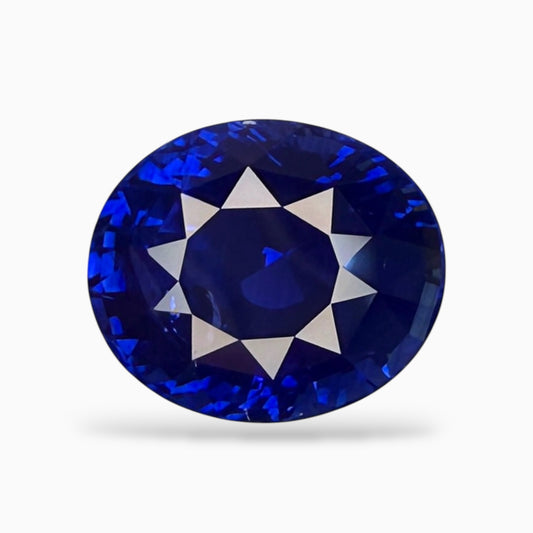 Royal Blue Sapphire Stone Oval Cut 5.48 Carats From Srilanka