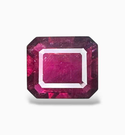Rubellite Tourmaline Stone 10.47 Carats 15.6 X 12.8 mm Emerald Cut