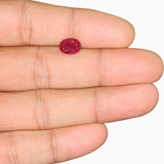 On Sale Pink Ruby Gemstone In Oval Shape 1.84 Carats 9x6.8mm Size