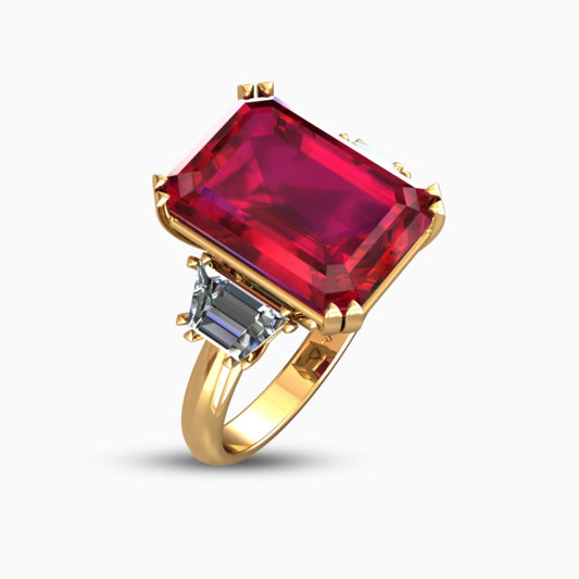 Ruby Ring 18K Yellow Gold | Fatima
