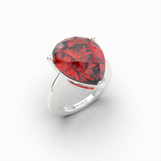 Natural Ruby Ring in Pear Shape - Mia