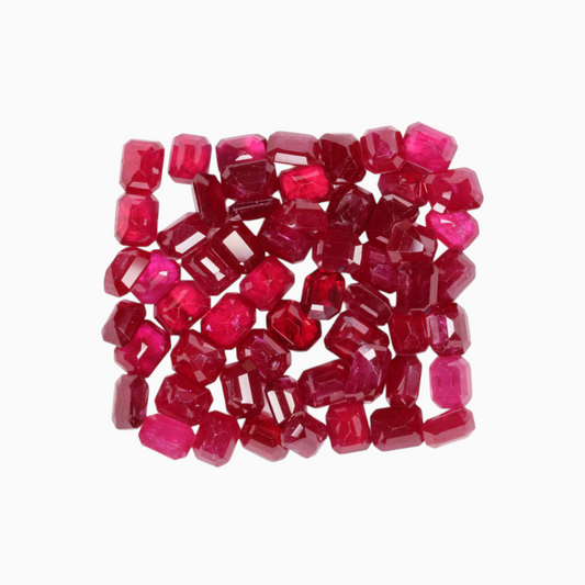 Buy Loose Natural Ruby Gemstone In Octagon Cut Shape  5x4mm Size