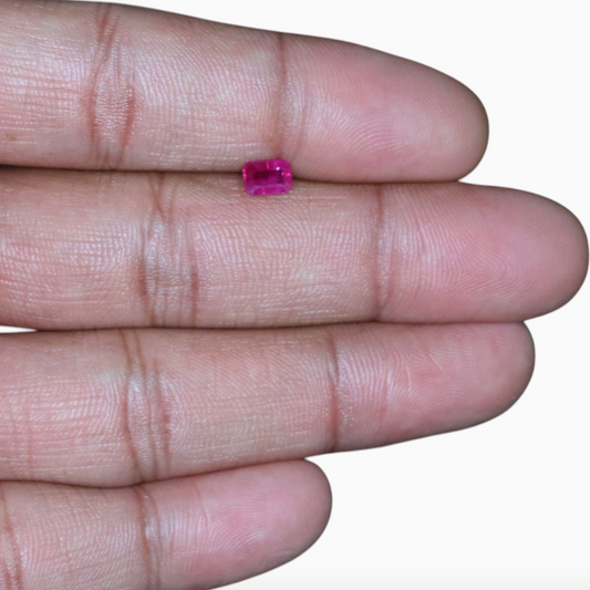 Sale On Mozambique Natural Ruby Gemstone In Octagon Cut Shape 0.70 Carats & 6x4mm Size