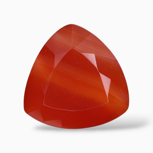 Natural Agate Aqeeq Stone 4.64 Carats Trilliant Cut Shape ( 12 mm )