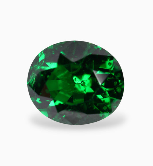 Tsavorite Garnet Stone 1.58 Carats Oval Cut