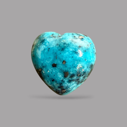 Turquoise Heart Cabochon 5.07 Carats 11.15 x 11.30 x 5.51 mm