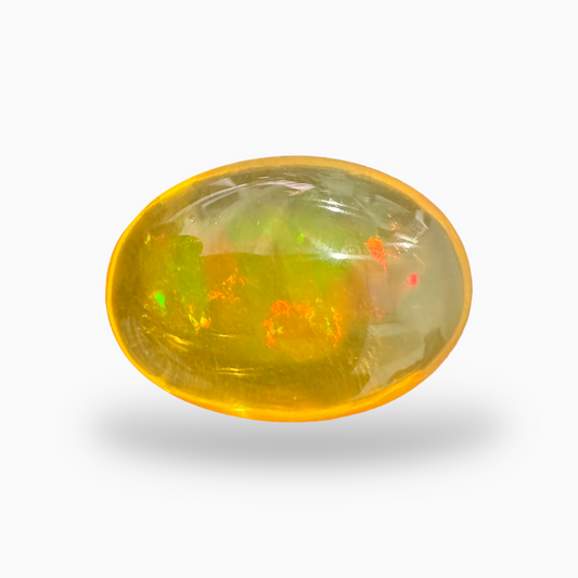 Natural Gold Ethiopian Opal Stone 17.89 Carats Oval Cabochon Shape 23X16mm
