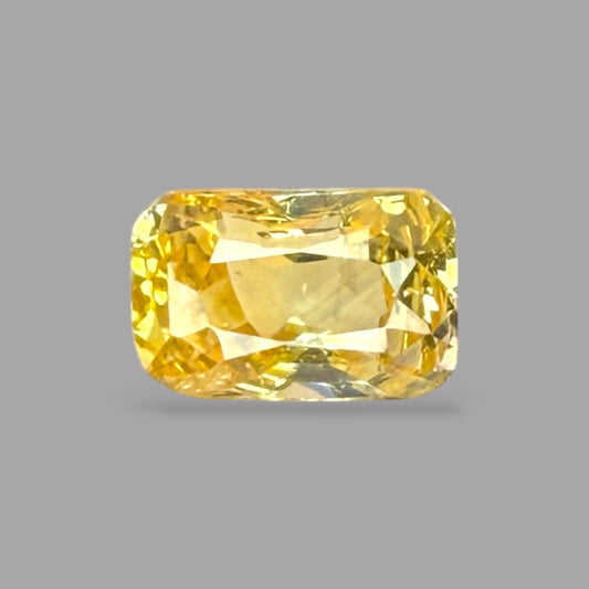 Yellow Sapphire Cushion Cut 4.85 Carats From Srilanka