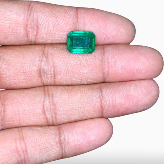 Buy Zambian Emerald Gemstone In Octagon Cut Shape 6.24 Carats 12.3X9.7mm Size