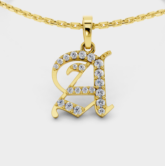 Gold Necklace With A Letter