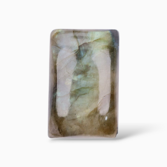 African Labradorite crystal For Sale Rectangular Shape 25.99 Carats 23.5x15.1mm