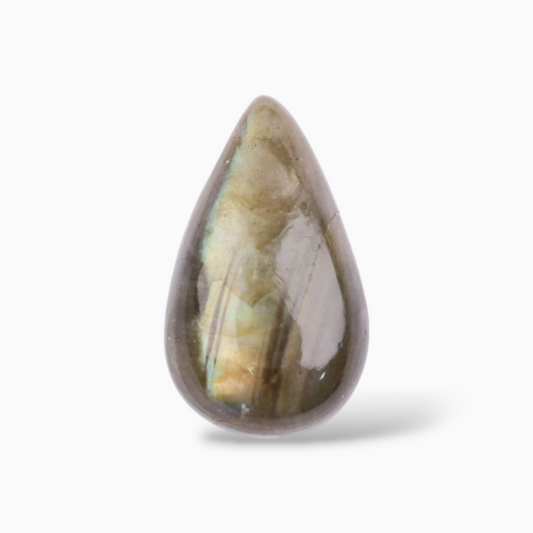 Buy Now Real Labradorite Stone For Sale Pear Cabochon Shape 14.93 Carats 23.2x13.9mm
