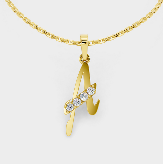Necklace A initial (Gold)