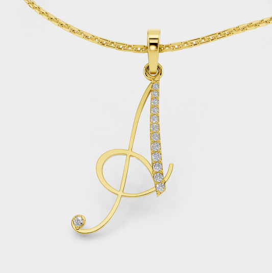 Necklace Letter A Gold