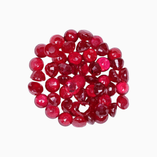 Round Ruby In Round Shape 3mm Size 8.16 Carats in Total
