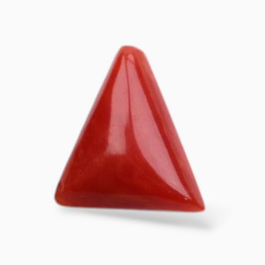 Original Fossilized Coral Stone For Sale 3.57 Carats Triangle Shape Size 11.7mm