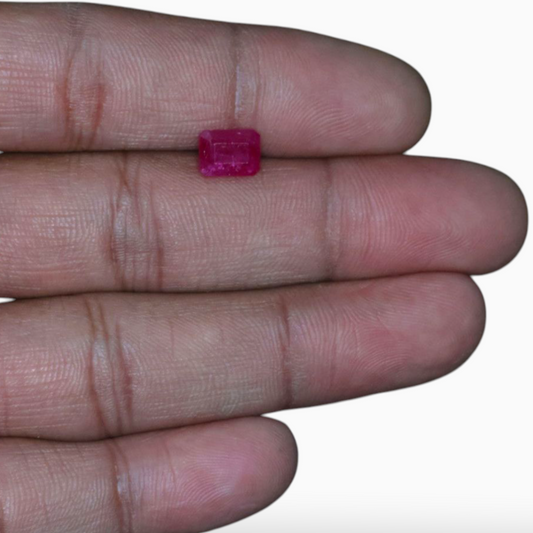 Sale On Original Manik Gemstone In Octagon Cut Shape 2.73 Carats & 8x6mm Size