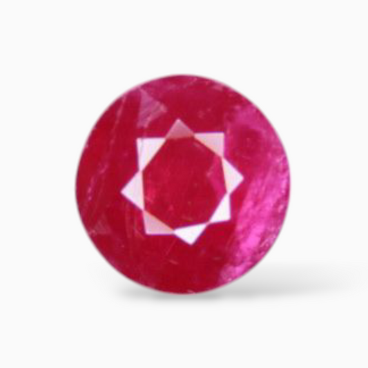 Original Ruby Stone 0.56 Carats Round Shape 4.7mm